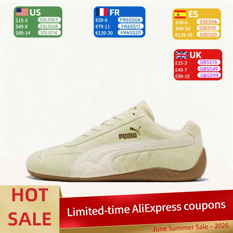 

Puma Speedcat Comfortable,Soft,High-Quality, Versatile, Low-Top, Breathable Outdoor Casual Shoes (Unisex) in Off-White 403688-02