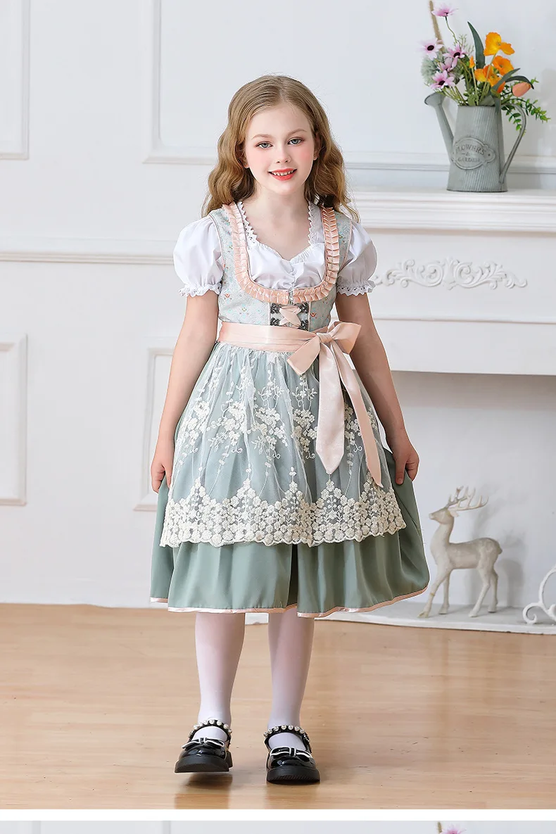 Deutsches Oktoberfest München Farm Girl Süßes Niedliches Kleid Karneval Kinderkleidung Dienstmädchen Kinderkleidung Auftrittskostüm – Detail 20