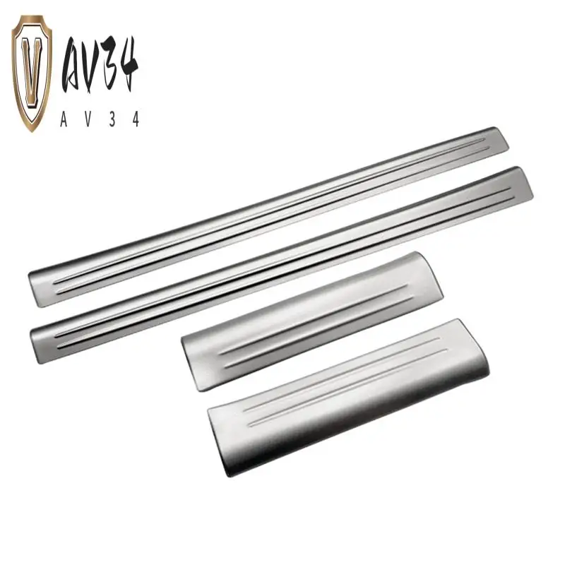 

AV34-4Pcs Front Rear Inner Door Sill Pedal Trim Cover Replacement Accessories For Honda Vezel HR-V HRV 2021-2023 Scuff Plate Sil