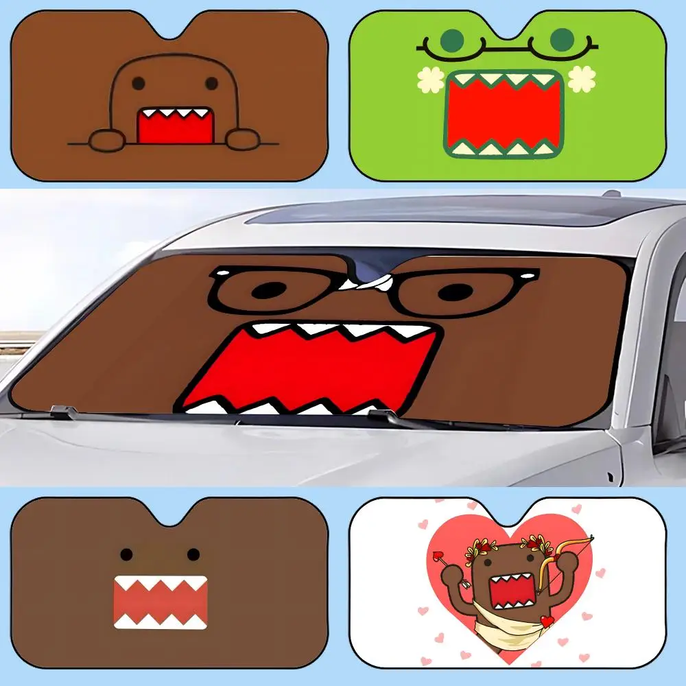 Cute D-Domo-Kun Classic Movie Sun Visor Retractable Car Sun Visor Anti-Glare UV Protection Front Window Sunshade