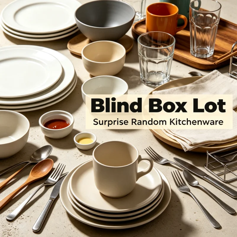 Lightweight Portable Tableware Blind Box Various Single Dining Pieces Surprise Random Delivery for Dorm and Home