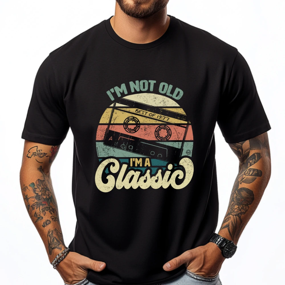 

I M Not Old I M A Classic Cassette 1977 Birthday Tee Shirt Items Lowest Prices T Shirt Tshirts