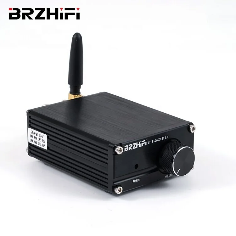 BRZHIFI HIFI 2.0 Stereo Digital Power Player TPA3116 50WX2 BT5.0 Power Amplifier Speaker System