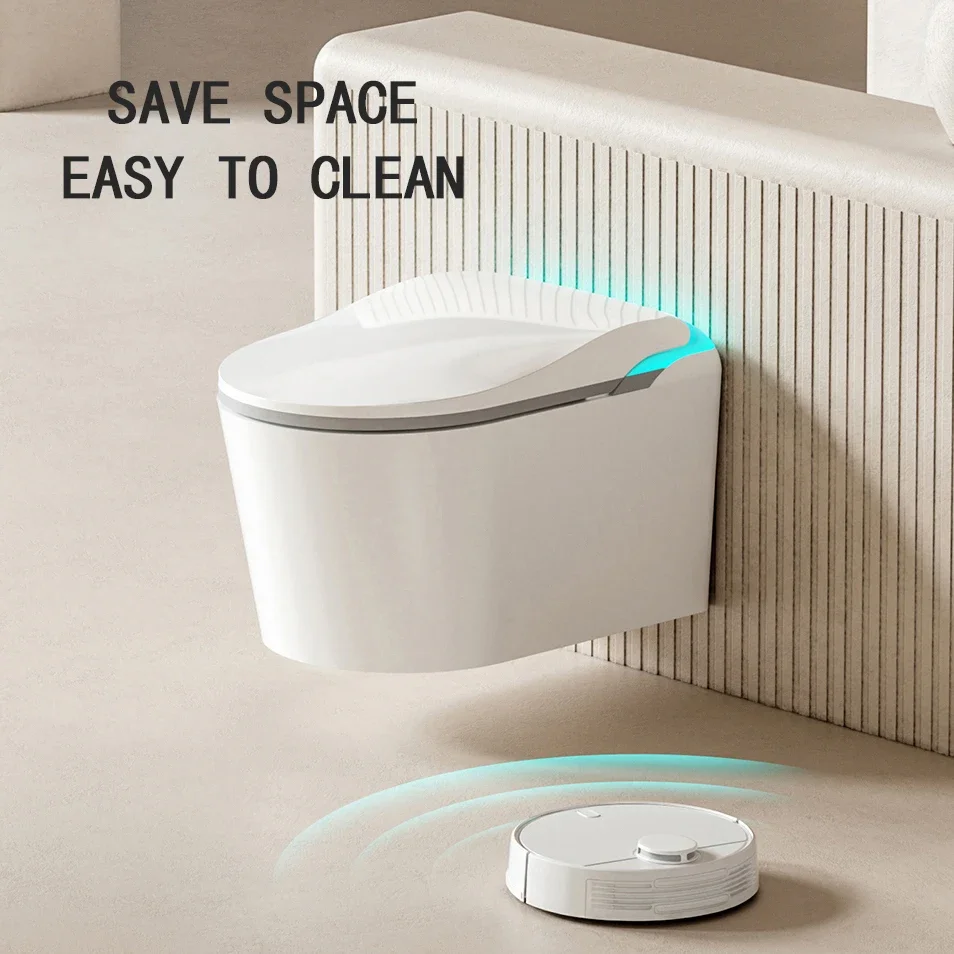Hidde Water Tank Intelligent Sanitary Ware Wall Mounted Water Closet Bathroom Ceramic Smart Wall Hung Toilet Bowl image 5