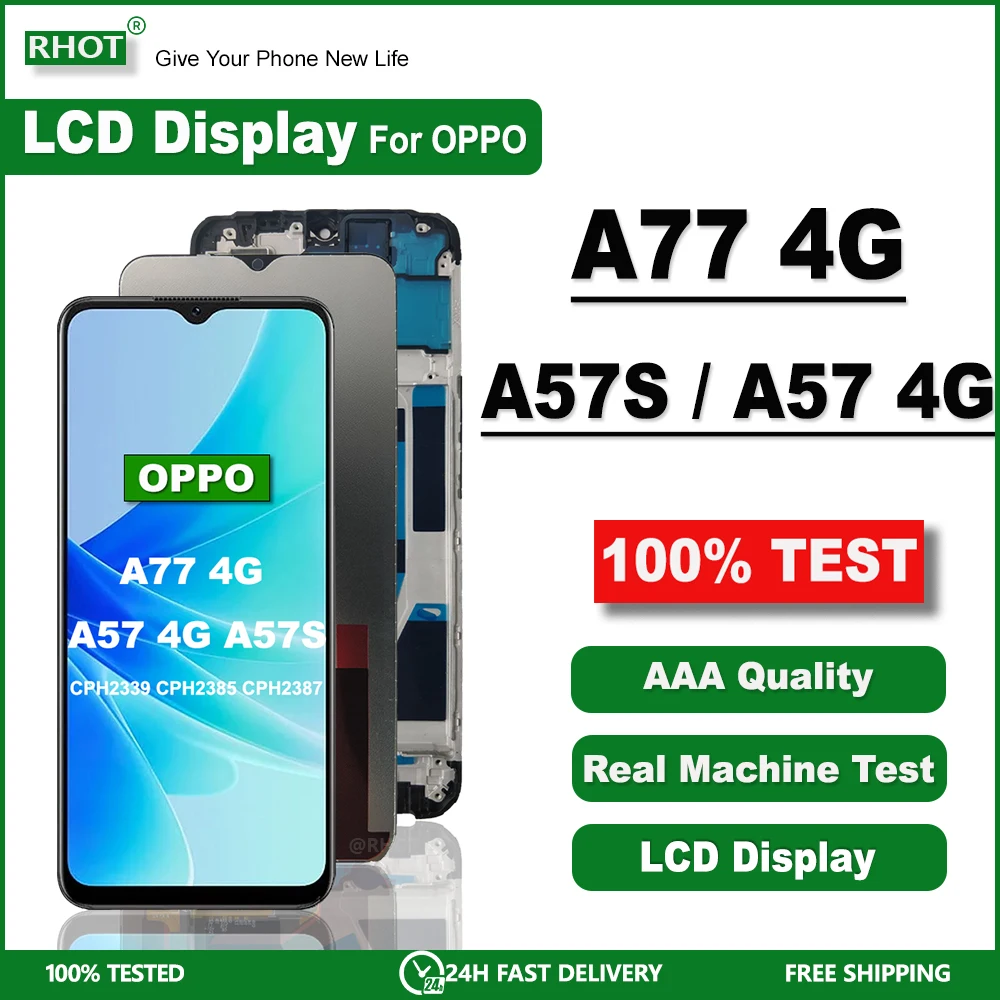 

6.56"For OPPO A77 4G LCD Display Touch Screen Digitizer Assembly Display For OPPO A57 4G A57S LCD CPH2339 LCD Screen Replacement