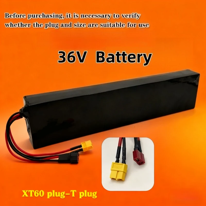 

10S4P 36V 12000mAh 18650 Lithium Battery Pack Rechargeable with BMS, for 500W 700W Electric Longboard Replacement Parts