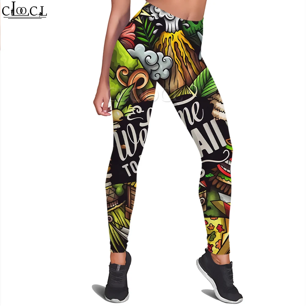 CLOOCL Fashion Women Legging Cartoon Pattern 3D Printed Trousers for Female Workout Push Up Jogging High Waist Yoga Pants