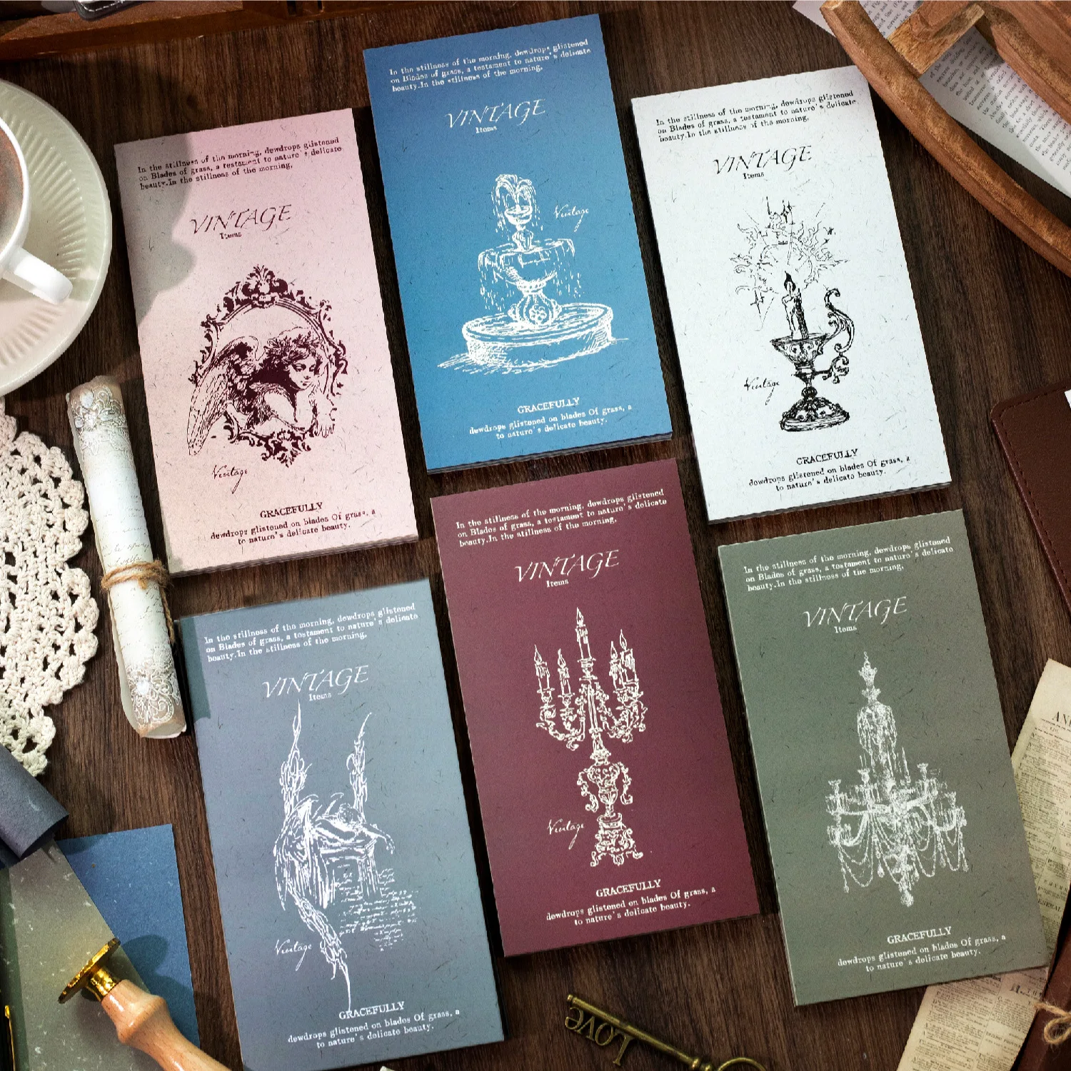 

30pcs/lot Memo Pads Material Paper The Barren Dream Junk Journal diary Scrapbooking Cards Background Decoration Paper