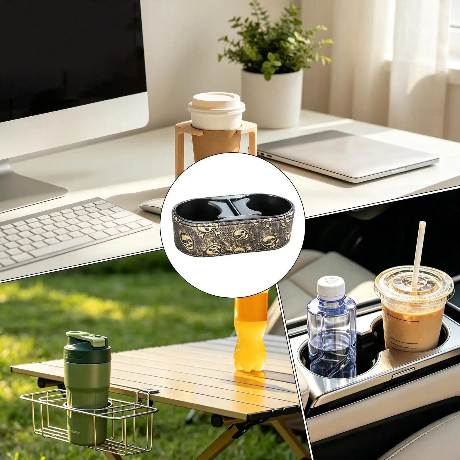 

Car Cup Holder 2 In 1 Adjustable Mount Organizer Automotive Cup Holders For Seat Truck Interior Console Dashboard Desk Bike Cart