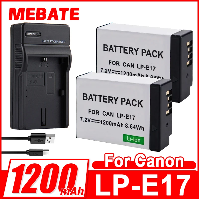 LP-E17 7.2V 1200mAH Battery Suitable for Canon Camera EOS 750D 760D 800D 850D M6 R10 R8 R50