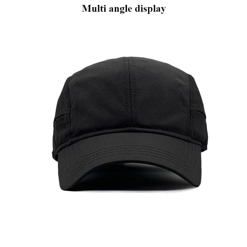 Große Größe XL 65CM Leichte Dünne Schnelltrocknende Baseballkappen Herren Einfarbige Vintage Unisex Sportmütze Verstellbare Trucker-Kappe Snapback-Hüte – Detail 9