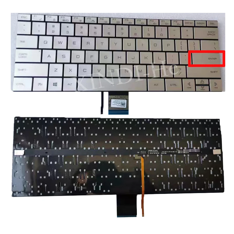 US Backlit Laptop Keyboard for HASEE  U43E1 U45A1 U43 U43S1 U45 U45S1 A1  Silver