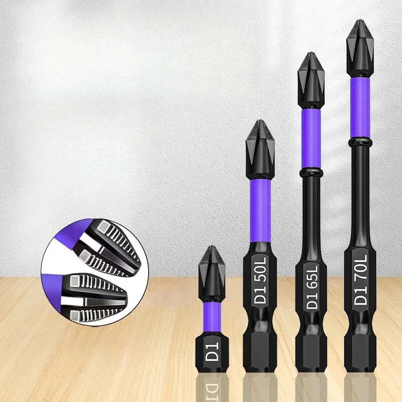 Magnetic Impact Phillips Bit Anti-Slip Long Screwdriver Bit Set Hex Shank Cross Impact Driver Bit for Power Drilling