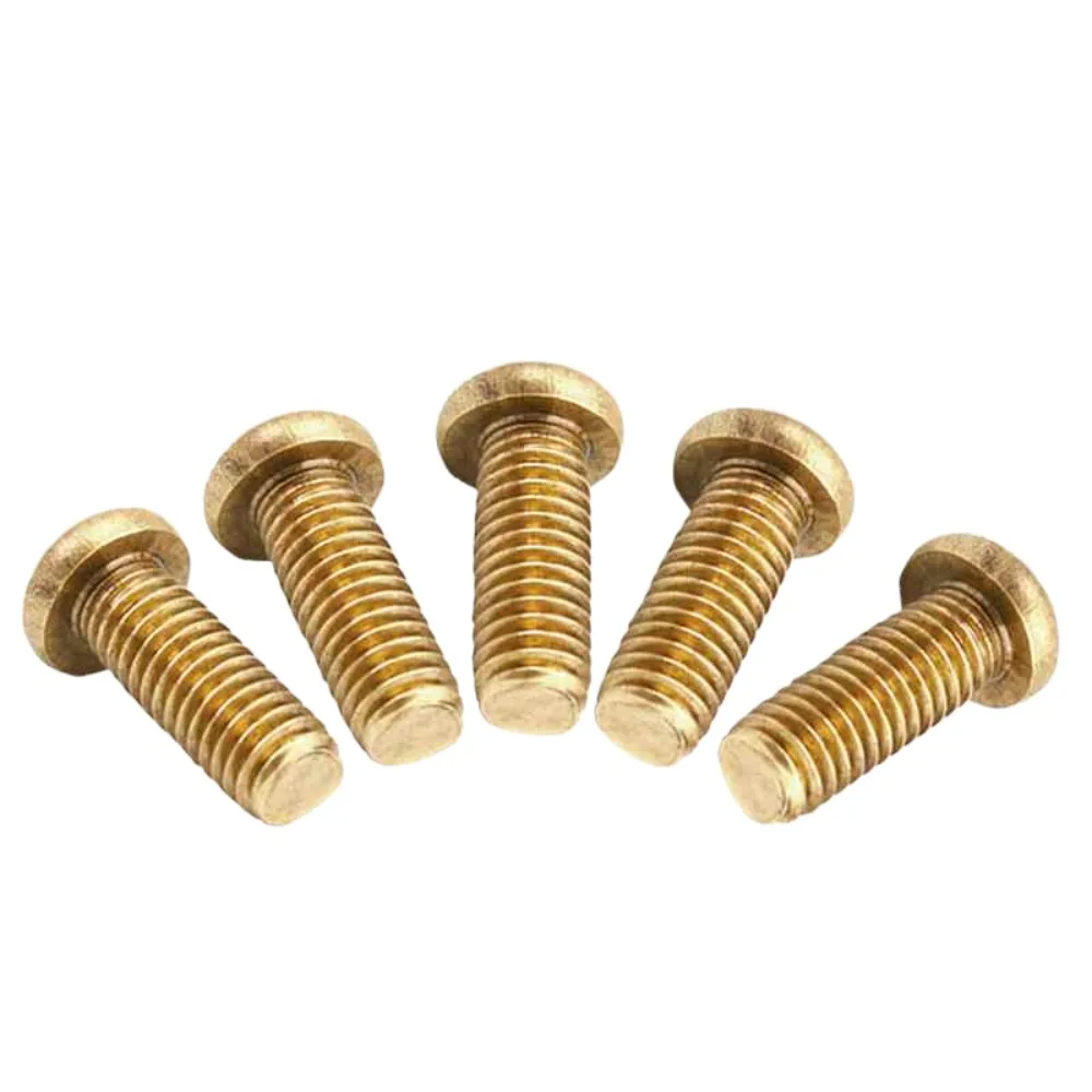 Brass Phillips Pan Head Machine Screws Cross Recessed Round Head Copper Bolts M2-M8 Length 4-60mm Anti-Rust Threaded Fasteners