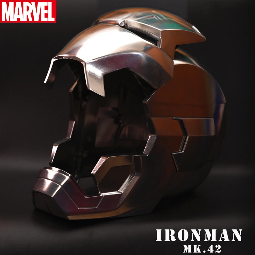 Marvel Iron Man Helmet 1:1 MK42 LED Light Up Ironman Mask Manual/Electronic Superhero Cosplay Helmet for Birthday Christmas Gift