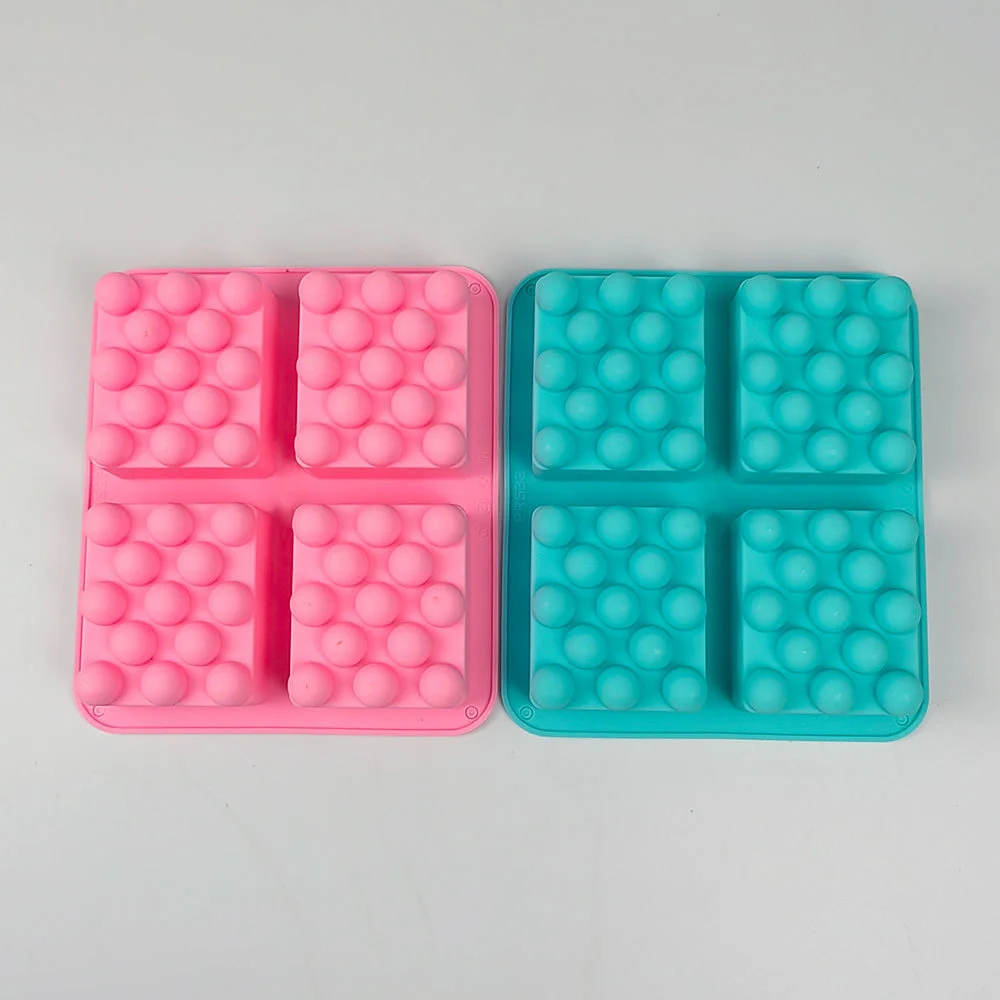 New Rectangle Silicone Soap Mold Massage Soap Mould Handmade Chocolate Soap Mold Therapy Bar Making Mould Soap Resin Crafts Tool