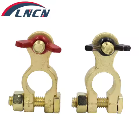 1Pair Car Battery Terminal Clamps Connector Battery Clamp Car Quick Release Battery Clip Brass Connector