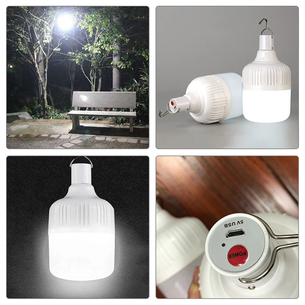 

1 set 1 Set Rechargeable Usb Charge Outdoor Light Bulb Compact Portable Led Lamp For Night Market Camping Emergency Use