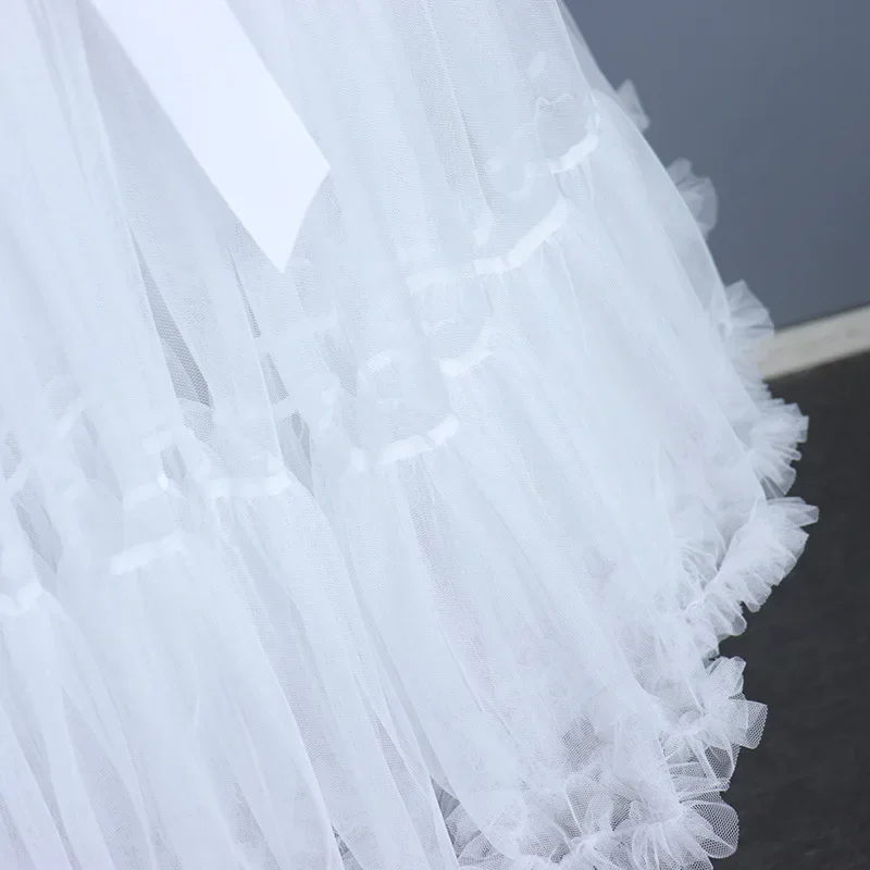 Petticoat Lolita Petticoat Tulle Edge Black White Crinoline Wedding Dress  2022