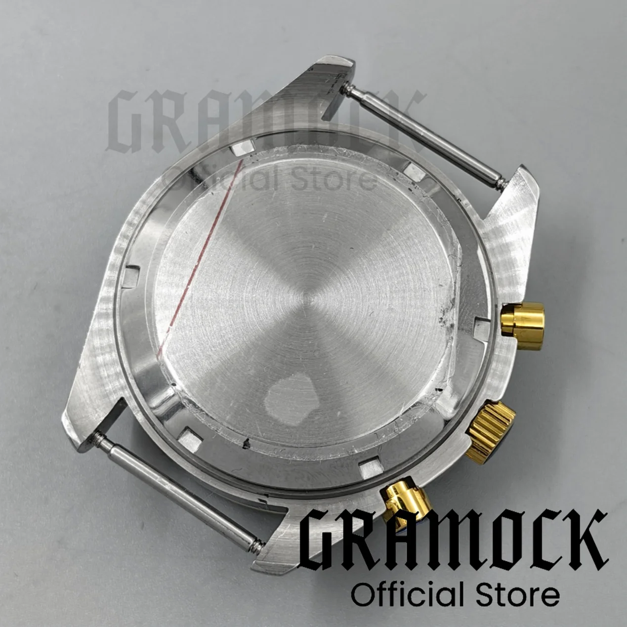 40mm Waterproof Watch Case Coated Glass Two Tone Gold Watch Case Watch Accessories Part Fit VK63 VK64 Quartz Chronograph Movemen