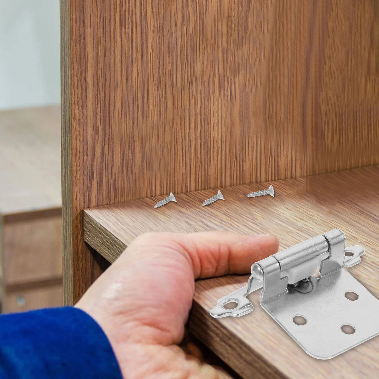 

10 шт., железные петли для кухонного шкафа, сверхмощные самозакрывающиеся дверные петли с мягким закрыванием, мебельная фурнитура для шкафов