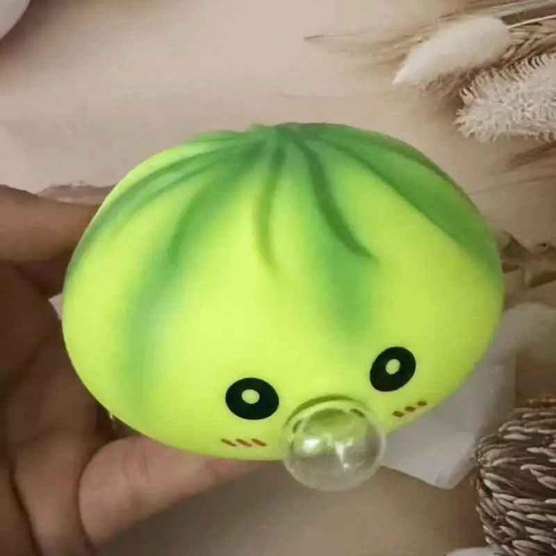 [C] Cute Dumpling Spitting Bubbles Slow Rebound Decompression Toy Relieving Stress Squeeze Toy