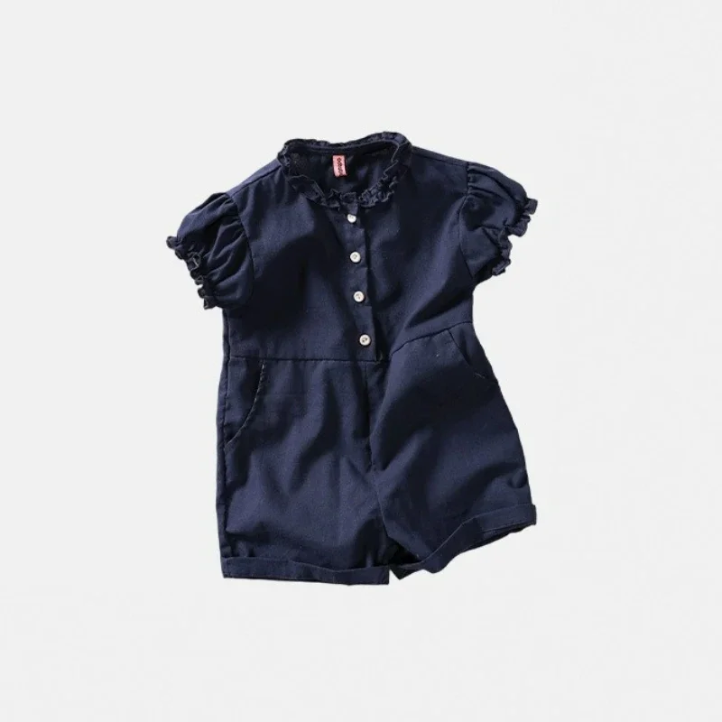 Pagliaccetto coreano в Enriqueze 2025° Abbigliamento da Visstivo в cotone a maniche corte Pantaloni corti Tuta Comfort Compl