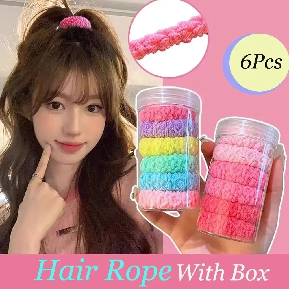 Sweet Colorful Color Hair Ties Durable Versatile Elastic Rubber Hair Rope High Ponytail Elastic Band Hair Accessory