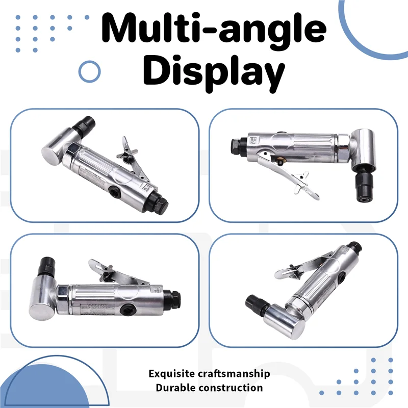 ABFY-High-Performance 1/4 Inch Micro-Air Die Grinder Kit, 90 Degree Polisher With Sanding Discs For Engraving Projects