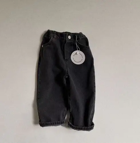 2026 Spring New Baby Denim Trousers Infant Girl Versatile Casual Pants Toddler Boy Fashion Jeans Kids Solid Loose Harem Pants - Image 7