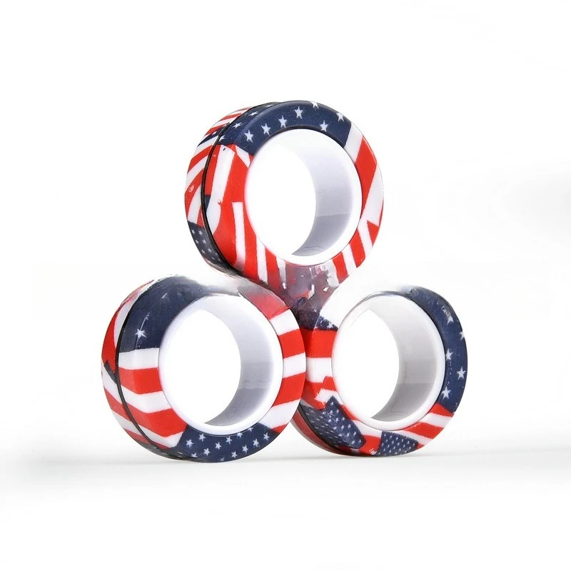 Magnetyczna bransoletka fidget spinner z kamuflażowym wzorem, zabawka antystresowa dla dzieci i dorosłych, obrotowa opaska na nadgarstek dekompresyjna.