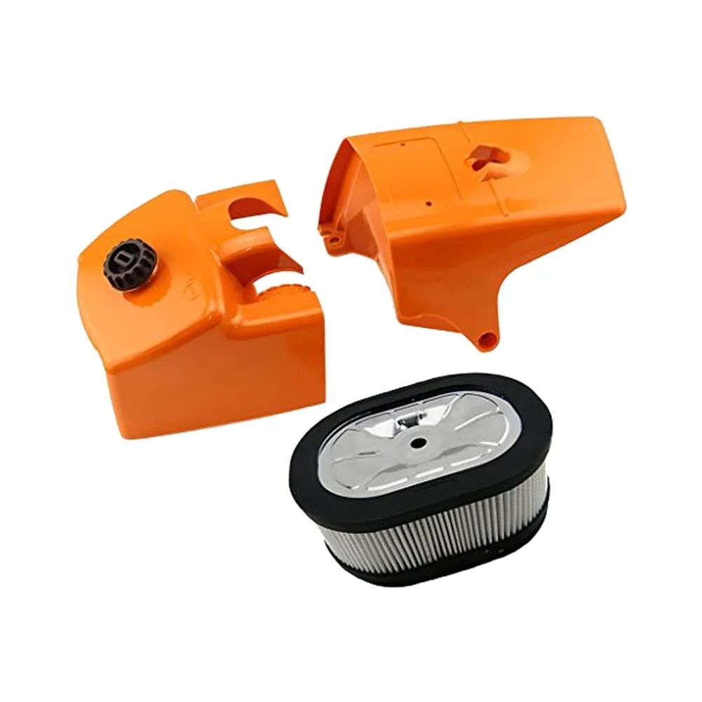 1122 080 1604 Air Filter Cover Kit Compatible with 064 065 066 MS640 MS650 MS660 Plastic Orange Black 4 Piece Set