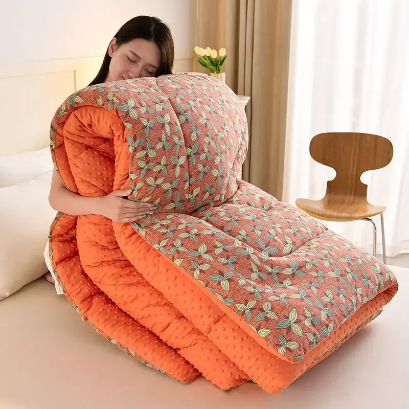 Thickened warm Doudou quilt spring and autumn quilt winter velvet thickened washed Doudou yarn double quilt core