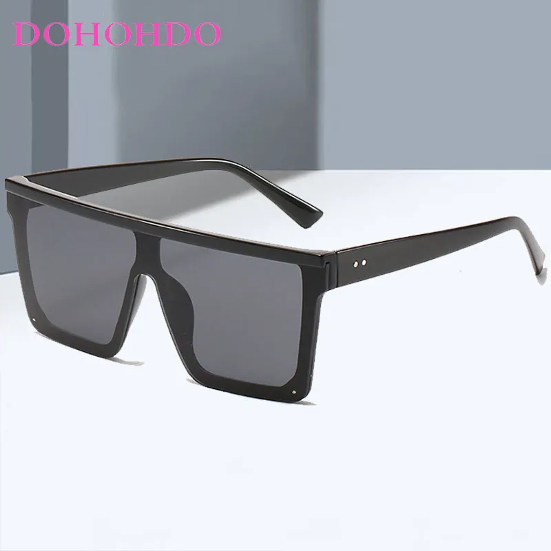 

Luxury Brand Design Big Frame Square Sunglasses Women Men Fashion One Piece Sun Glasses Outdoor Summer Traveling Shades UV400