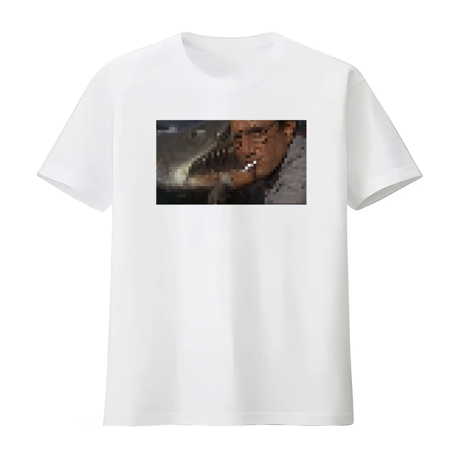 Gonna Need A Bigger Boat Pixel T-Shirt Summer Casual Cotton Tee Oversized Streetwear Tops Vintage Graphic Print 100% Cotton