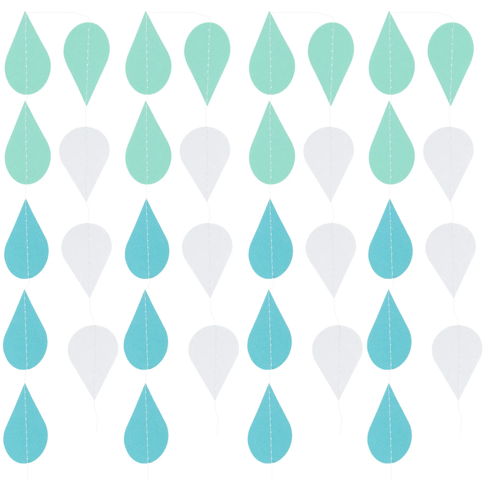 

4 Strings Hanging Raindrop Garland Delicate Paper Bunting for Party Decoration Birthday Baby Shower Wedding Window Door Decor