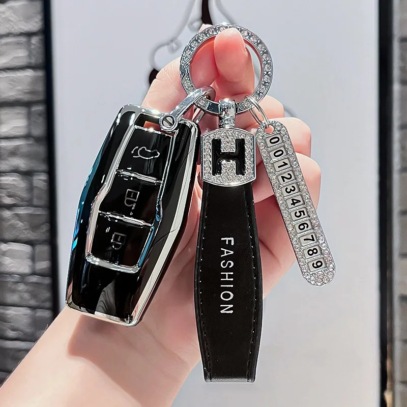 Car Key Case for Mitsubishi Outlander PHEV 2022 2026 3 Buttons Accessories Keychain Remote Protection Cover Shell Holder Fob