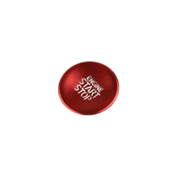 1X Car Red Engine Start Stop Button Switch Key Cover Trim For Hyundai Tucson 2022 2023 Aluminum Alloy Interior Car Parts