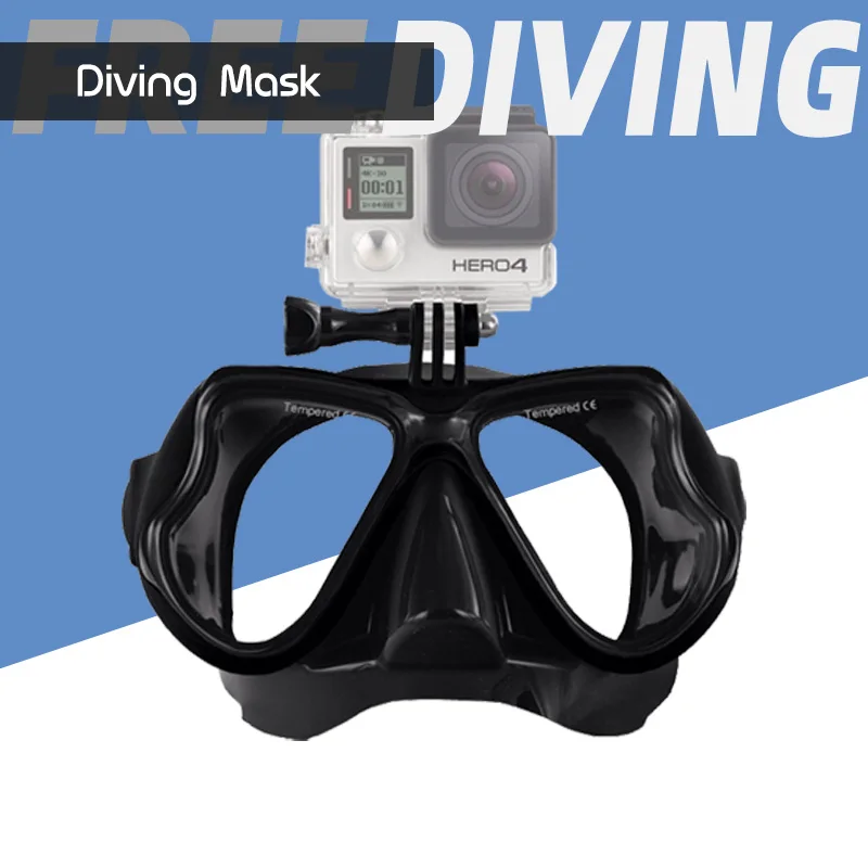 New Professional Underwater Mask Camera Diving Mask Swimming Goggles Snorkel Scuba Diving Camera Holder For GoPro