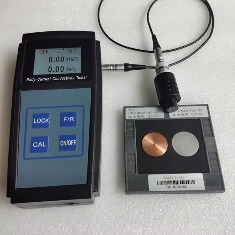 Digital Portable Eddy Current Conductivity Tester for Aluminum Copper Al Metal Conductivity Measurement Device