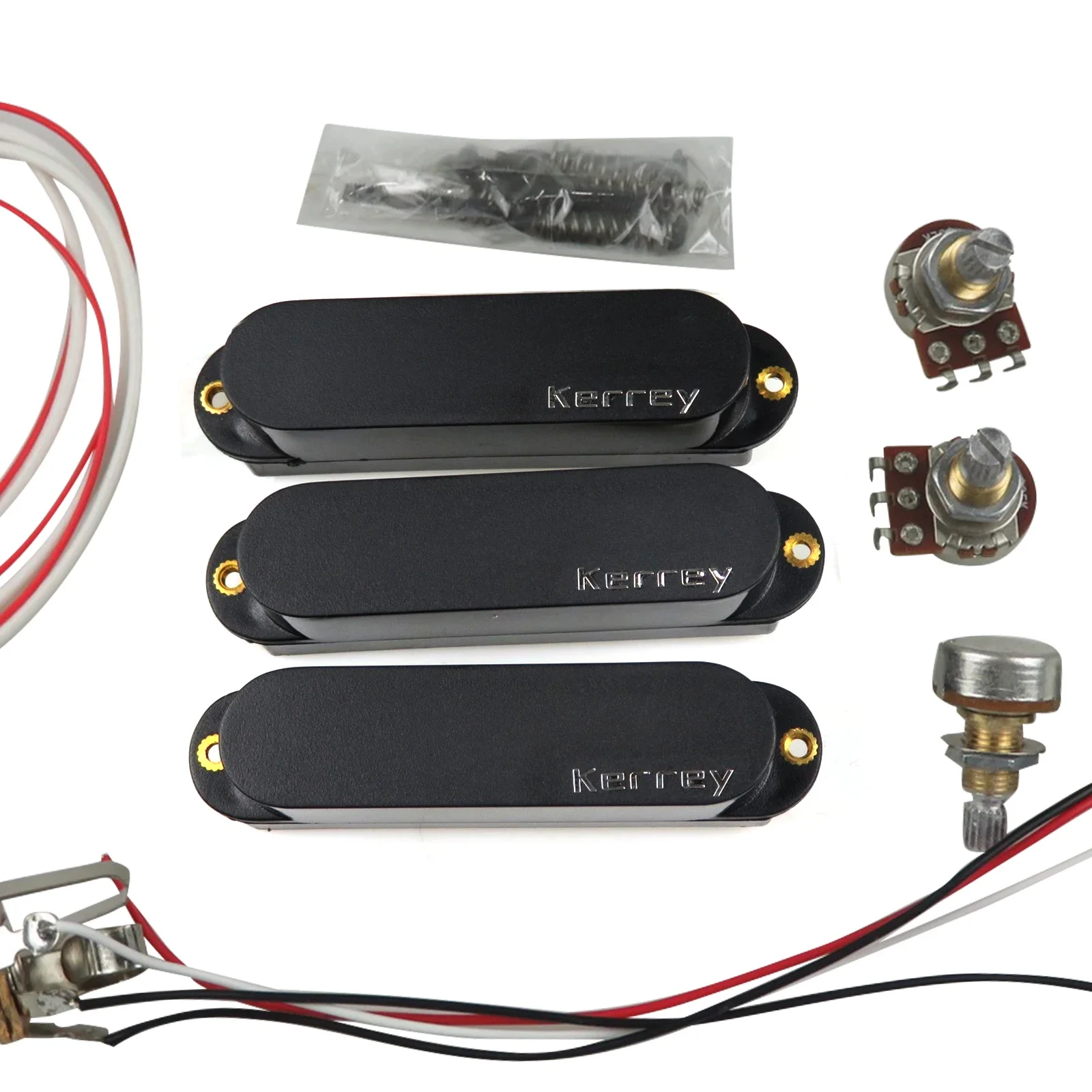 Guitar Pickups Single Coil Active Pickup 9V Battery Powered With Pot Accessories Set For ST Guitar