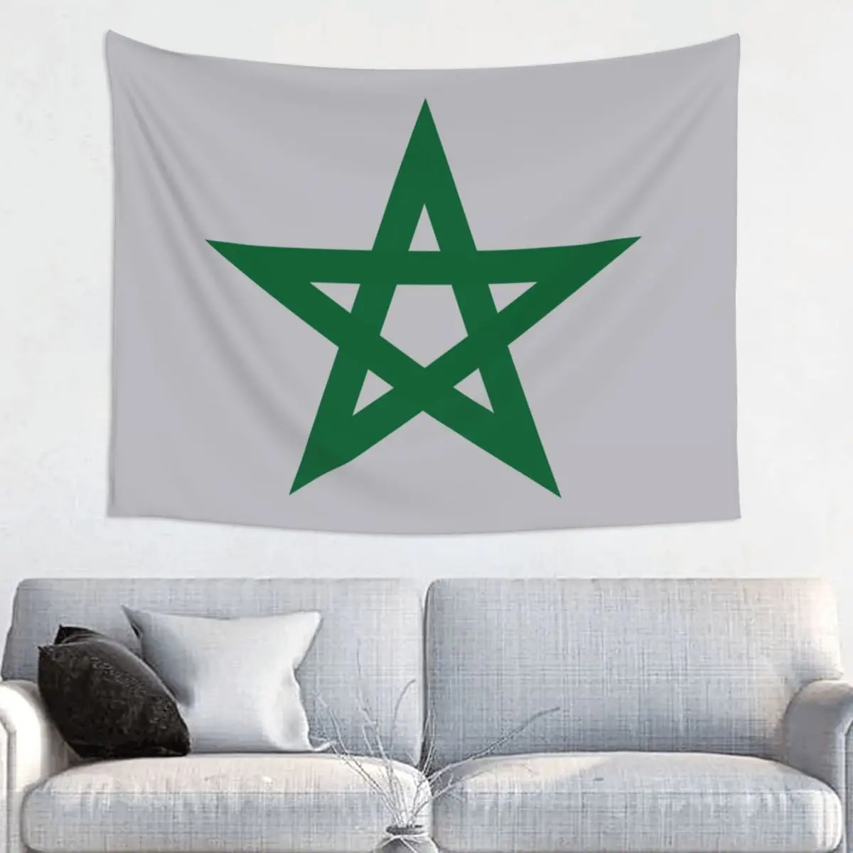 

Custom Morocco Flag Tapestry Hippie Room Decor Moroccan Proud Patriotic Tapestries Wall Hanging for Living Room Home Decoration