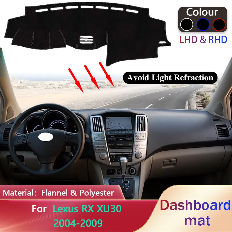 

Car Dashboard Pad for Lexus RX XU30 RX330 RX350 RX400h Toyota Harrier 2004 2005 2006 2007 2008 2009 Sunshade Carpet Accessories