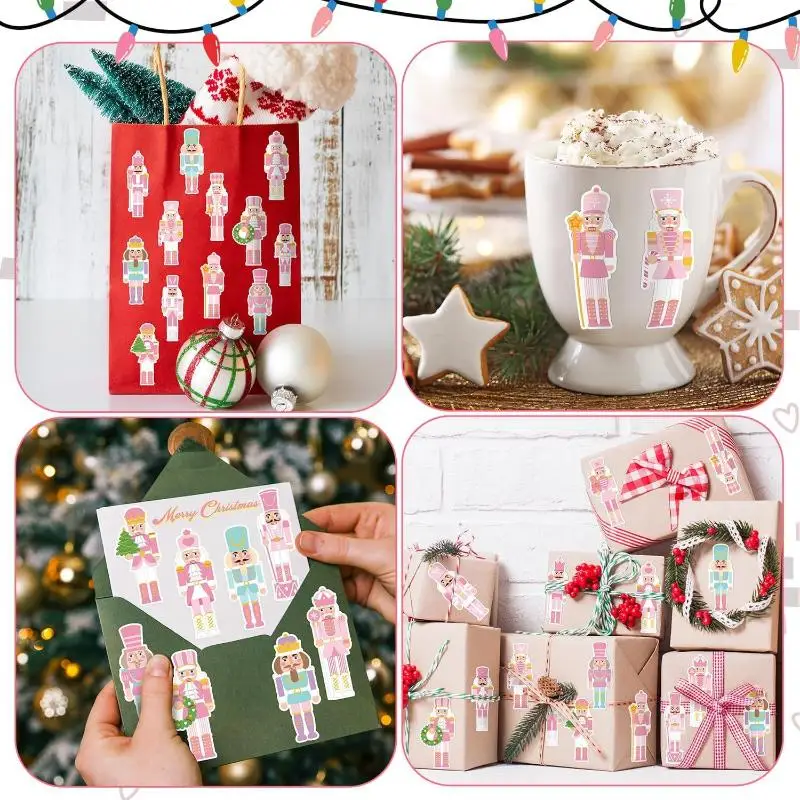 500 قطعة/لفة كسارة البندق ملصق عيد الميلاد ملصقات جمالية للأطفال لعبة مذكرات الكمبيوتر المحمول سجل القصاصات الديكور القرطاسية ملصق #4