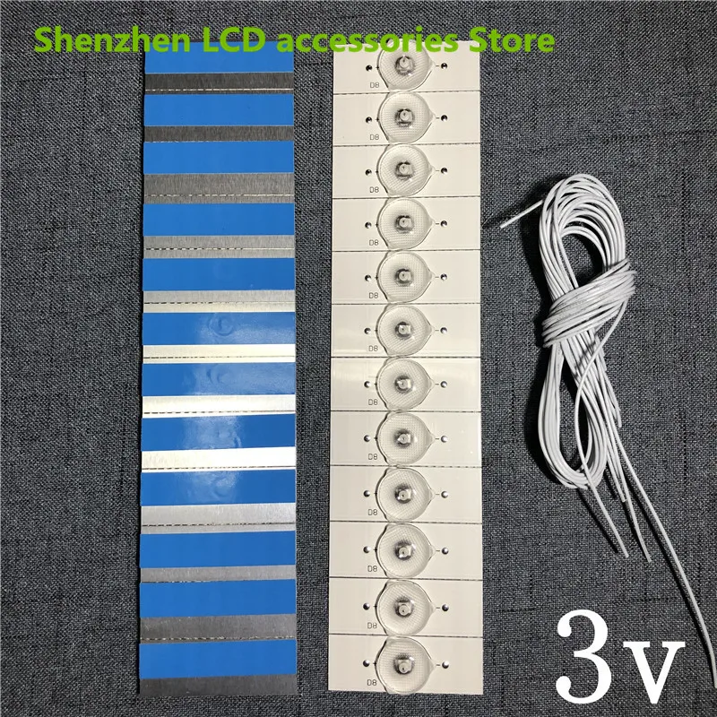 الألومنيوم 100% جديد 3 فولت سمد حبيبات مصباح مستديرة متفاوتة الأحجام مع عدسة بصرية فليتر ل LED التلفزيون إصلاح SVH420A72-REV3 SVH420A72