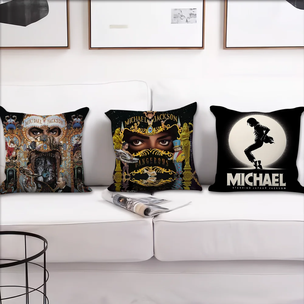 M-Michael Jackson Dangerous Thriller cushion cover Pillow Case Room Bedroom Sofa Living Backrest Car Square Headboard