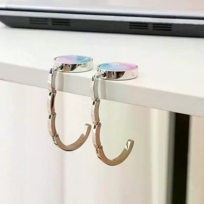 Fashion Foldable Handbag Hook Portable Purse Hook For Women Durable Creative Desk Hanging Rack Girls Gift
