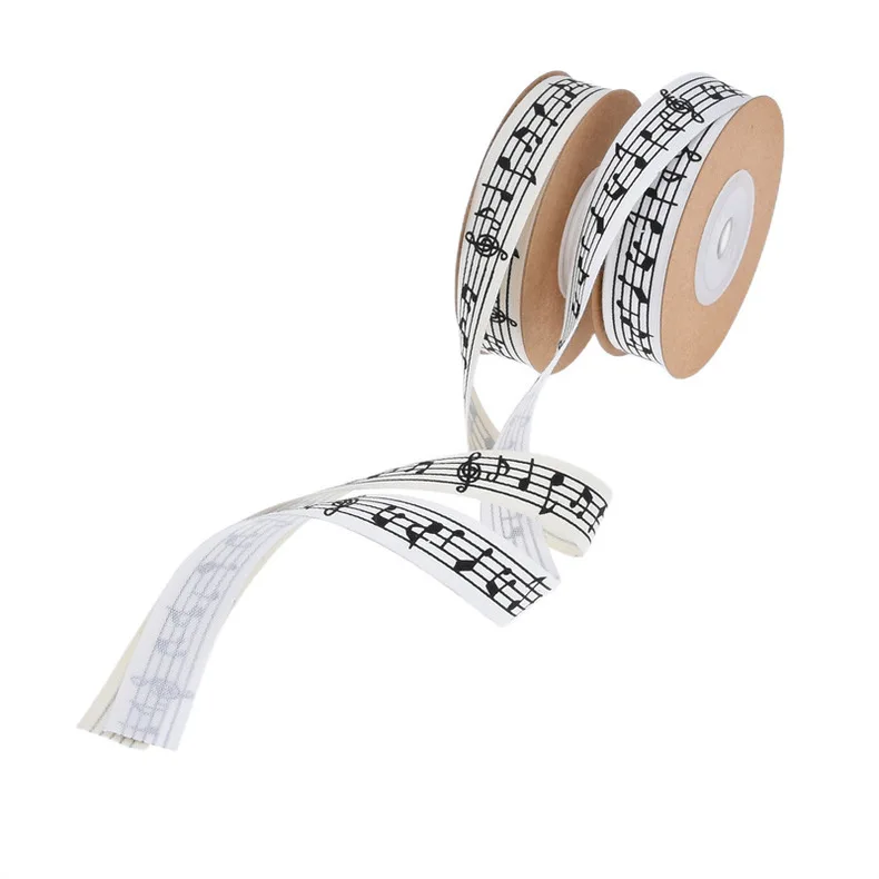 MintHome-Musik-Charakter bedrucktes Band, Kleiderverpackung, Geschenkbox-Verpackung, bedruckte Notizen, geflochtenes Baumwollband, 10 m, neu – Detail 3