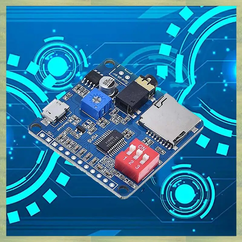N15R-2X DY-SV5W Voice Playback Module For MP3 Music Player Voice Playback Amplifier 5W SD/TF Card Integrated UART I/O Trigger