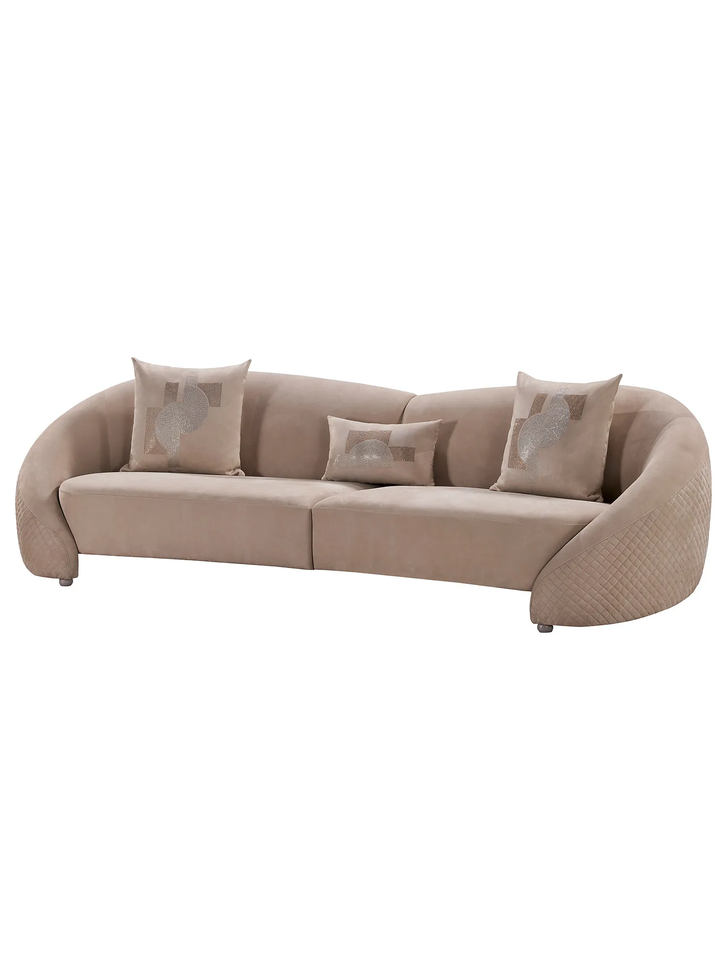 French light luxury fully frosted leather sofa